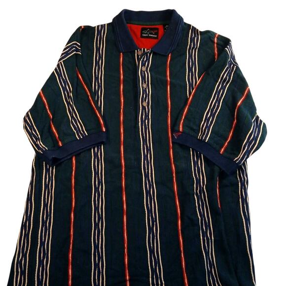 Greg Norman Men's Textured Blue Golf Shirt - Size M - Picture 1 of 3